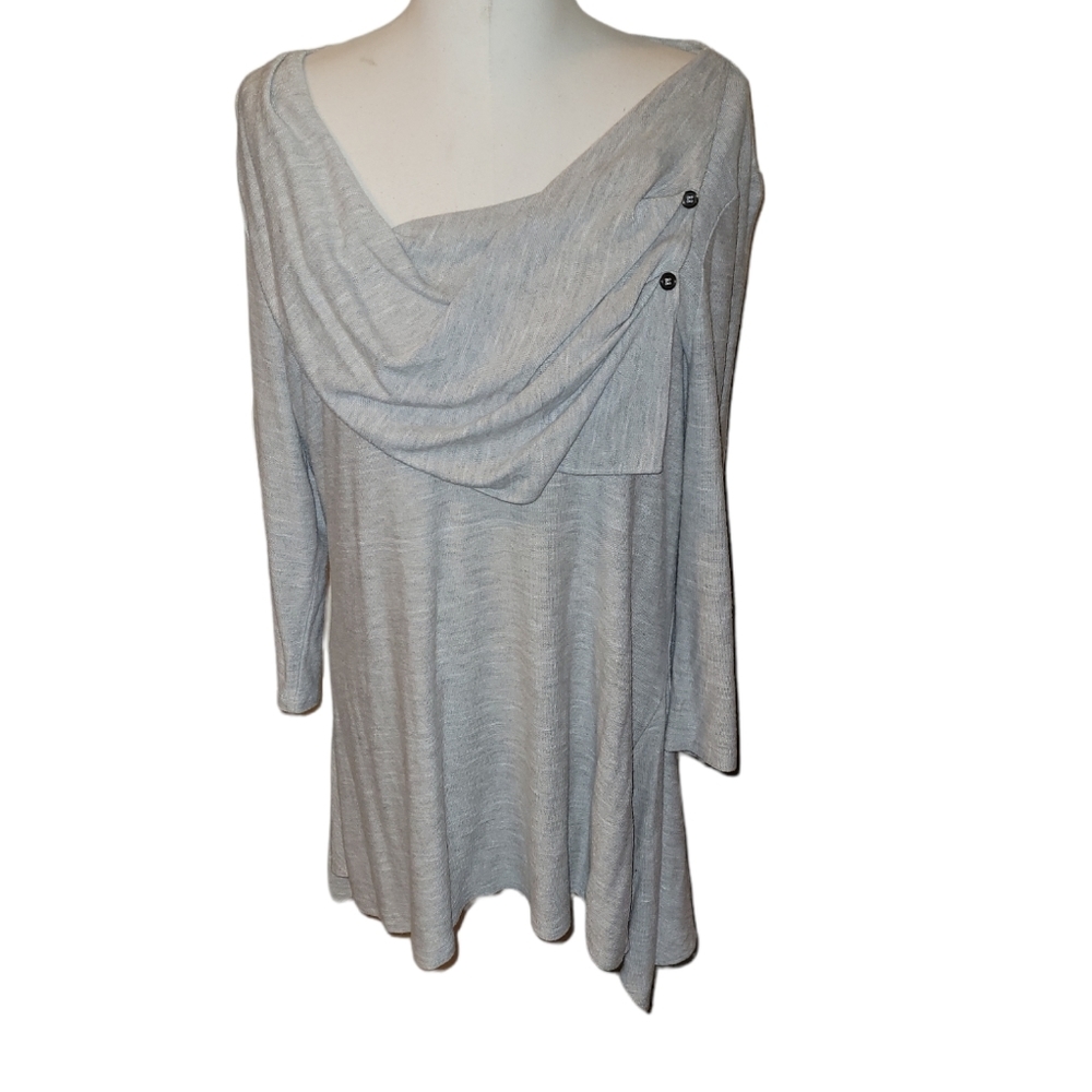 Plus Size grey cowl neck shirt size 20